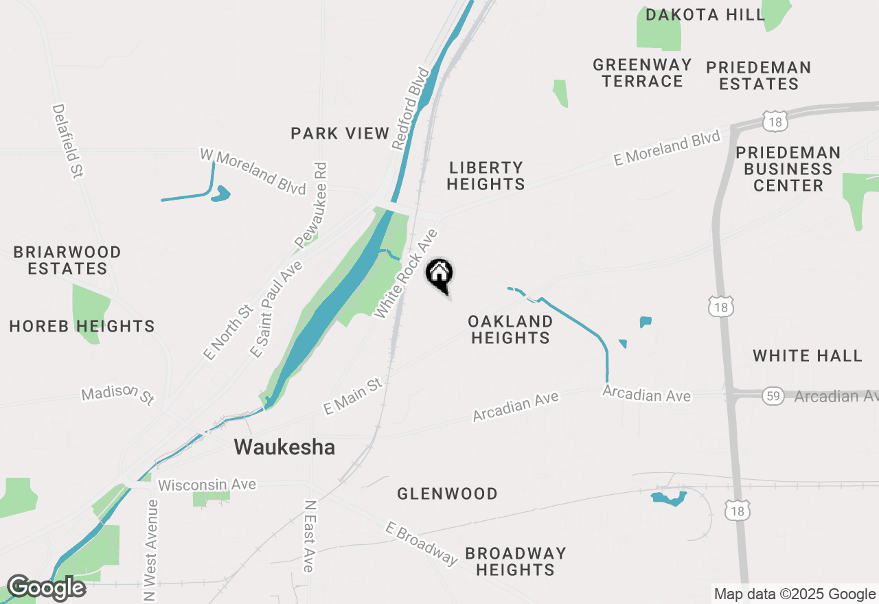 Map of 1220 The Strand, Waukesha, WI 53186