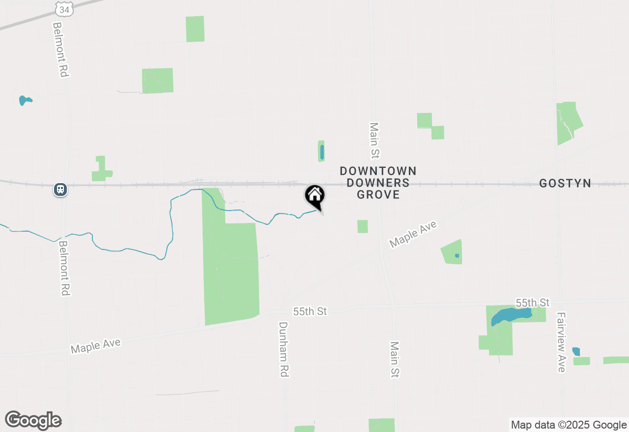 Map of 1240 Hawthorne Lane, Downers Grove, IL 60515