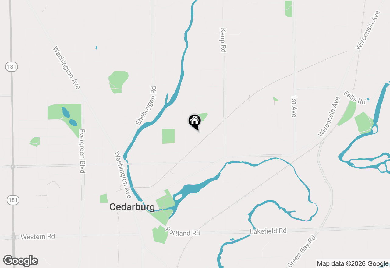 Map of W55N778 Cedar Ridge Dr, Cedarburg, WI 53012
