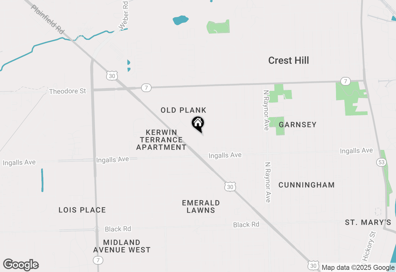 Map of 1314 Catherine Street, Joliet, IL 60435