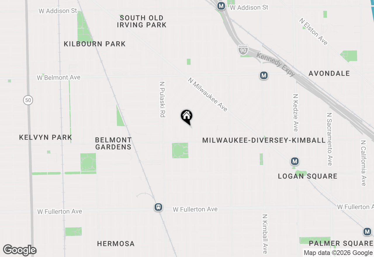 Map of 2850 N Avers Avenue #G, Chicago, IL 60618