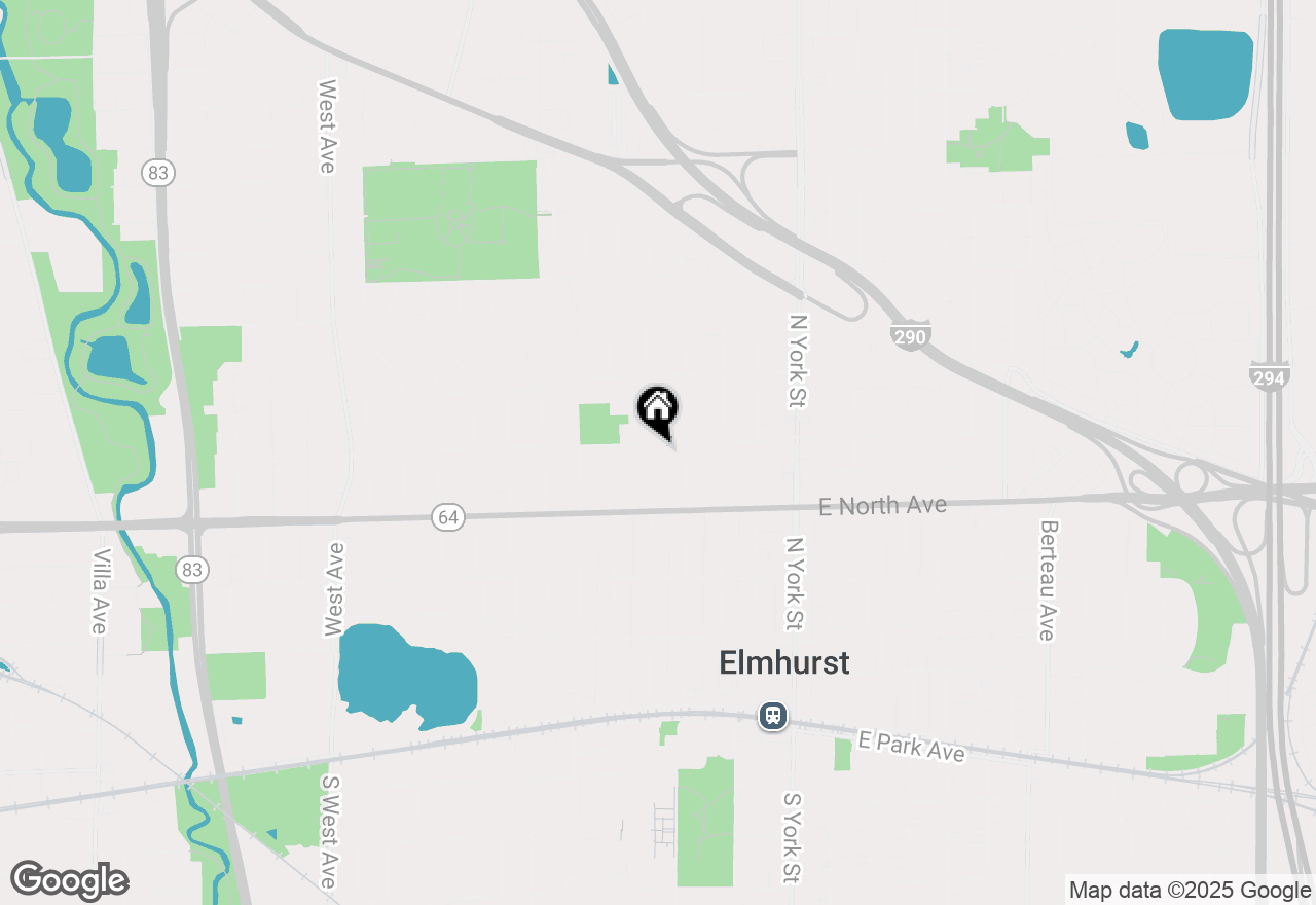 Map of 327 N Elm Avenue, Elmhurst, IL 60126