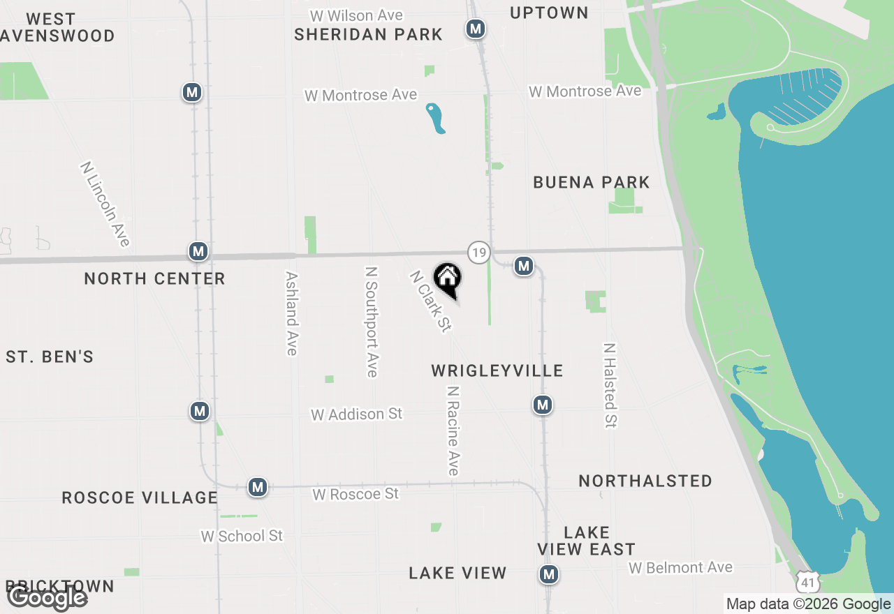 Map of 3828 N Racine Avenue #2, Chicago, IL 60613