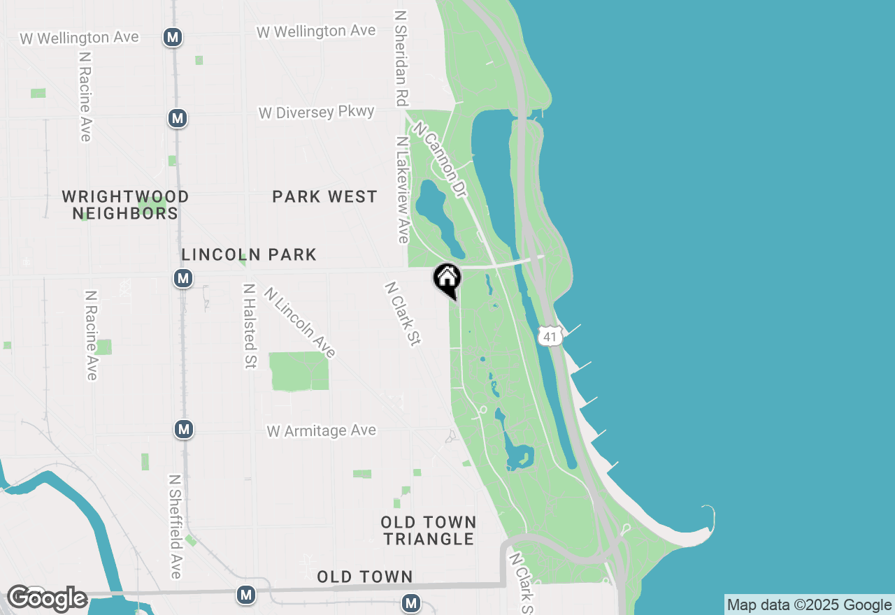Map of 2300 N Lincoln Park West #502, Chicago, IL 60614