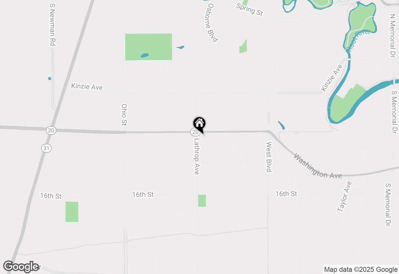 Map of 1215 Lathrop Ave, Racine, WI 53405