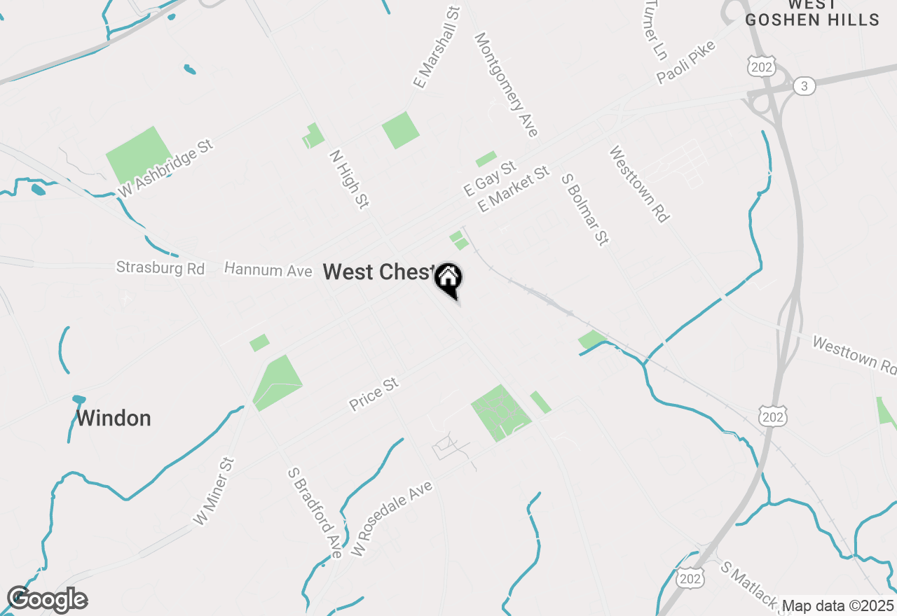 Map of 303 S High Street, West Chester, PA 19382