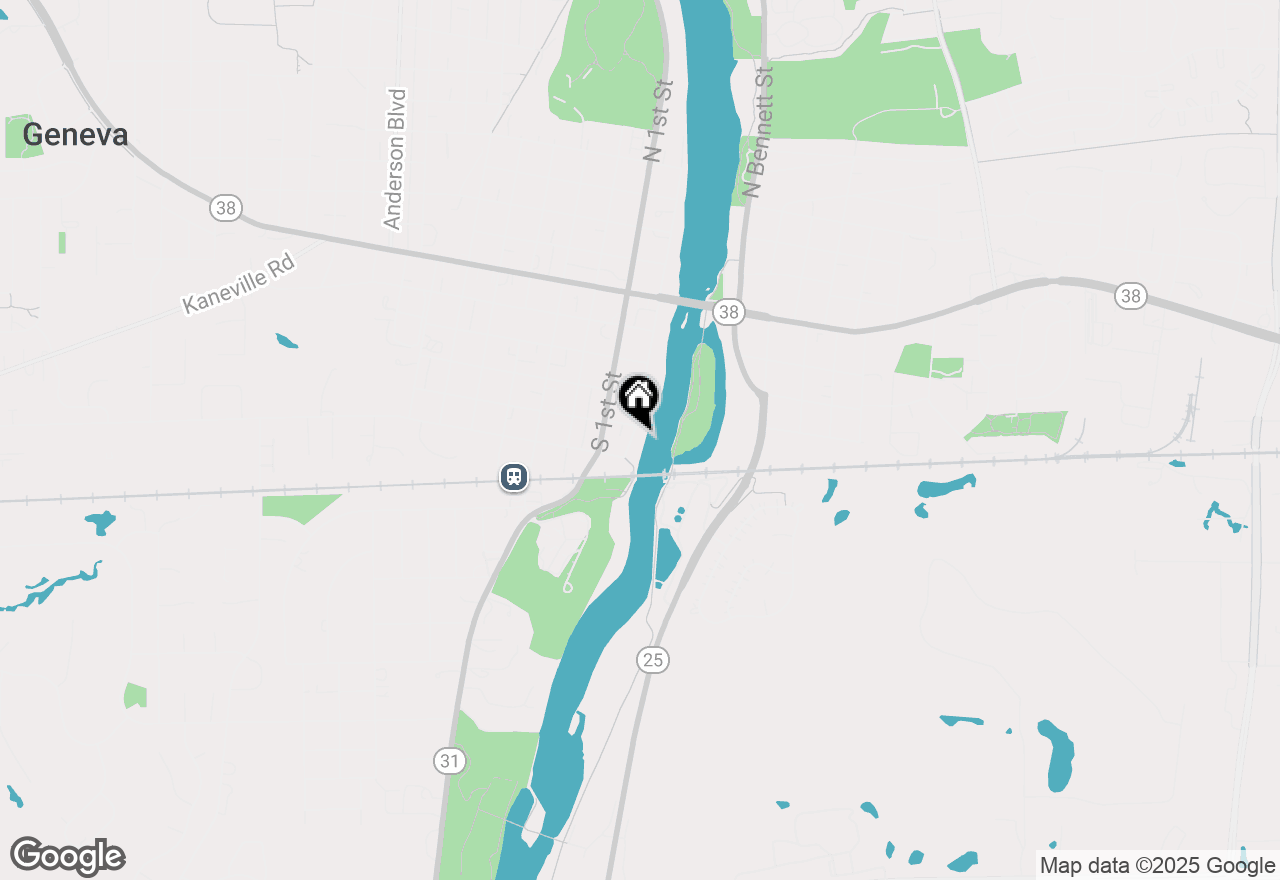 Map of 413 S River Lane, Geneva, IL 60134