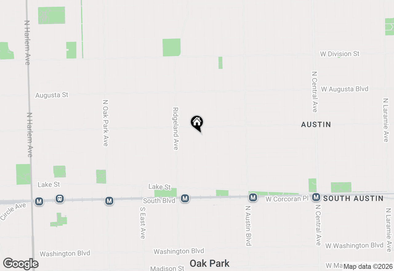 Map of 415 N Harvey Avenue, Oak Park, IL 60302