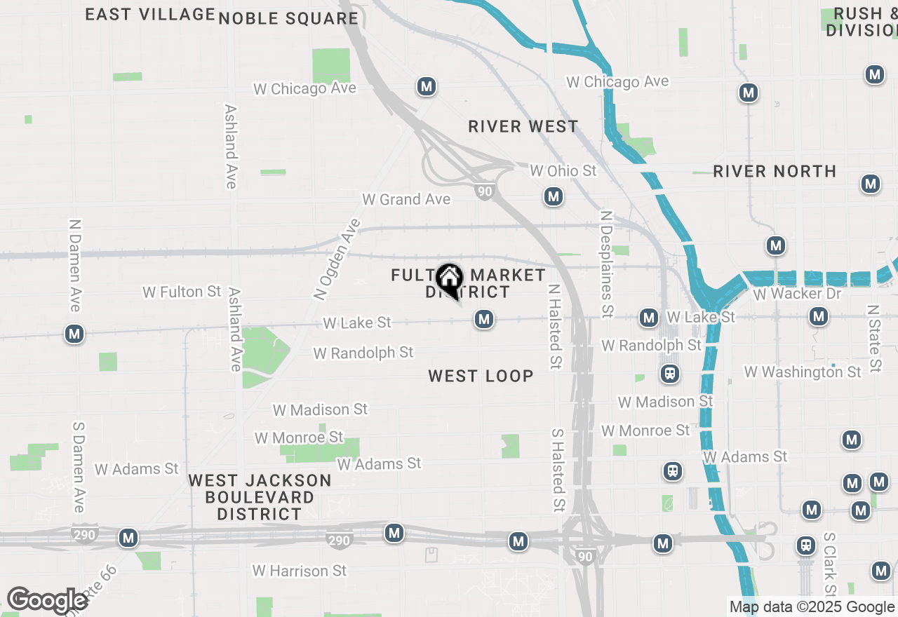 Map of 215 N Aberdeen Street #609B, Chicago, IL 60607