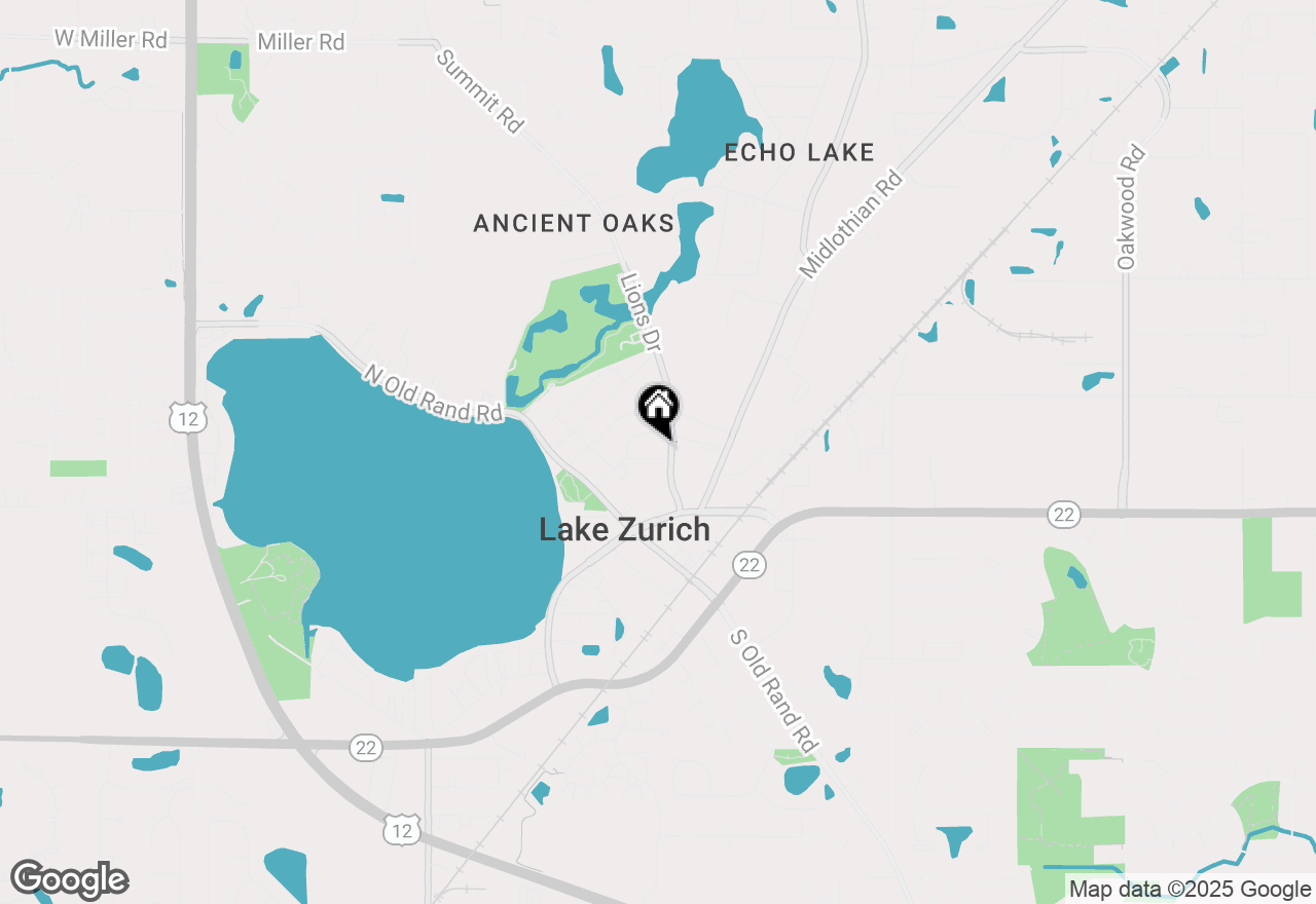 Map of 148 Oak Street, Lake Zurich, IL 60047