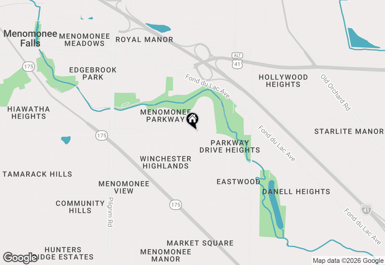 Map of N84W14678 Menomonee Ave, Menomonee Falls, WI 53051