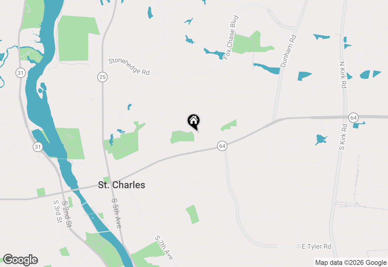 Map of 163 Hunt Club Drive, St. Charles, IL 60174