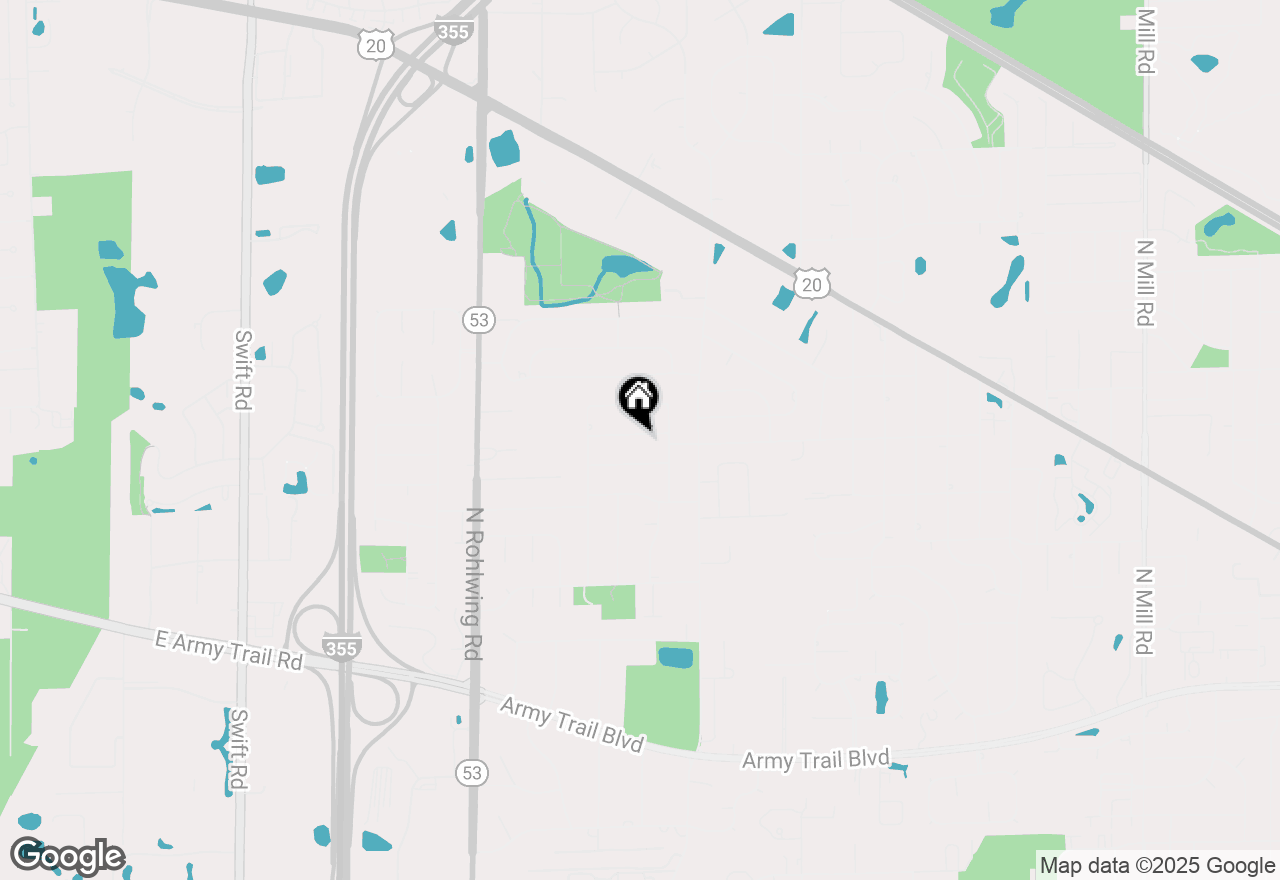 Map of 1527 W Amelia Lane, Addison, IL 60101