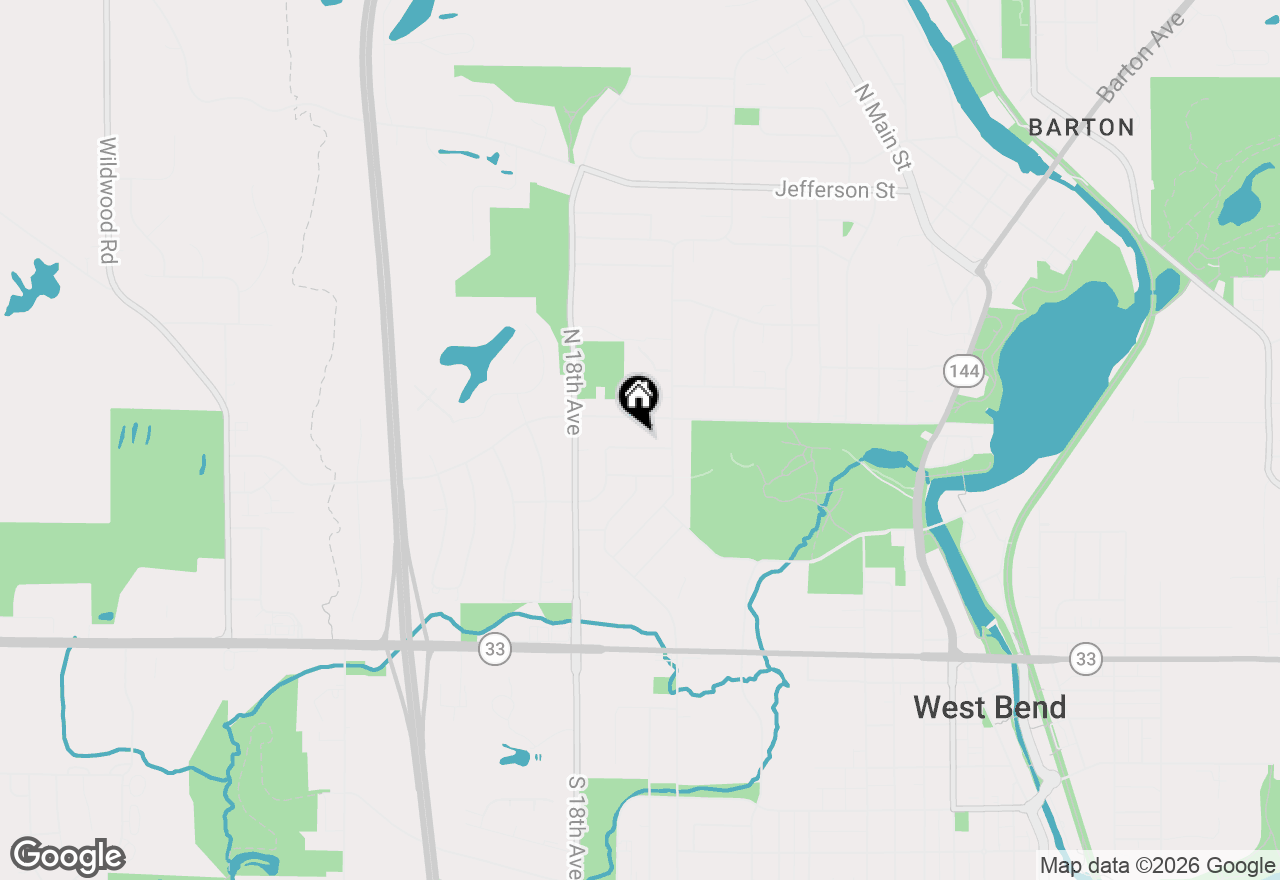 Map of 1426 Beverly Ln, West Bend, WI 53090