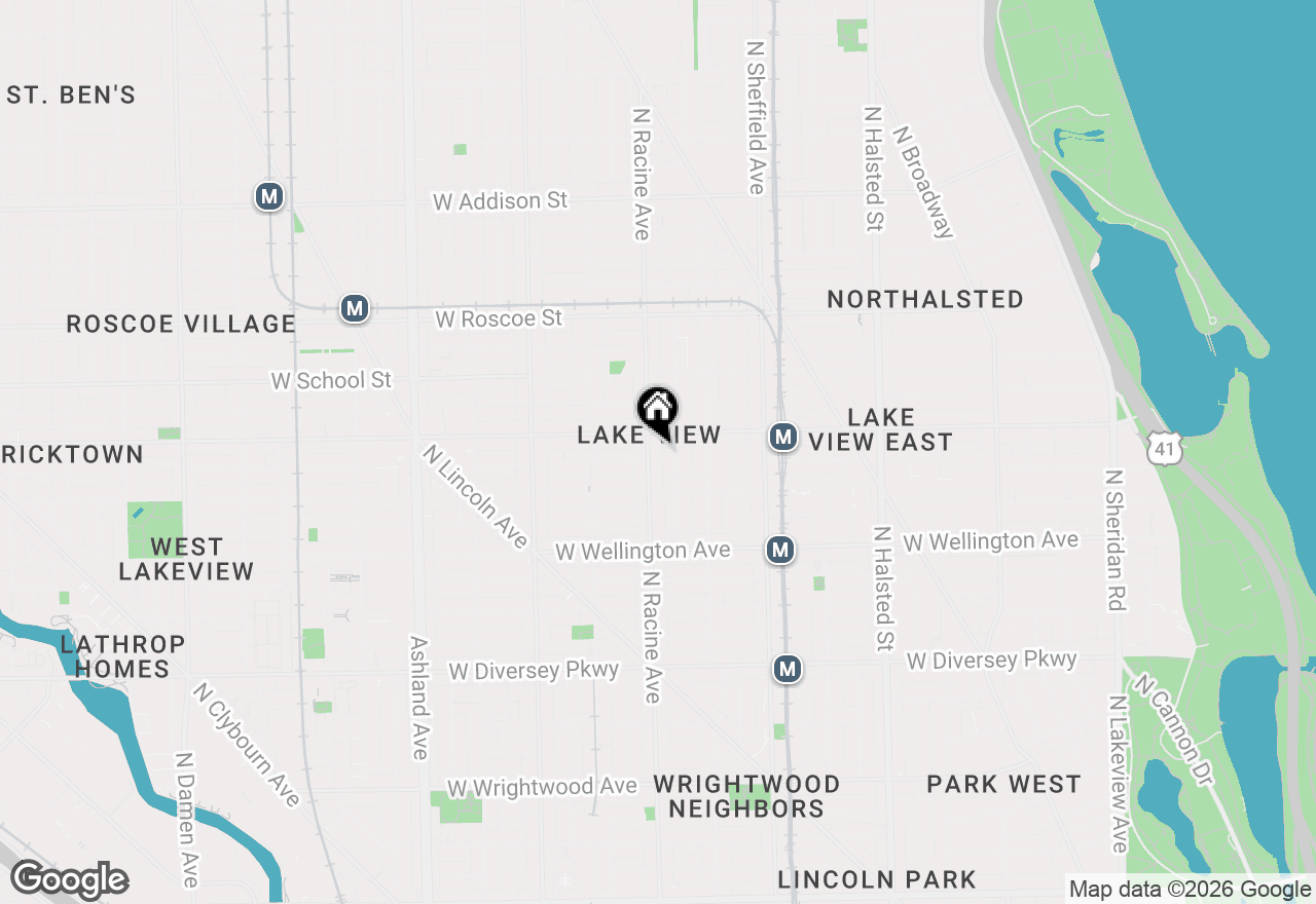 Map of 3141 N Racine Avenue #3, Chicago, IL 60657