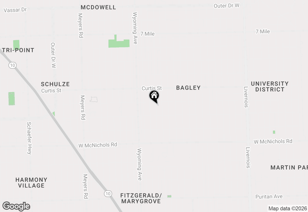 Map of 17585 Wisconsin Street, Detroit, MI 48221