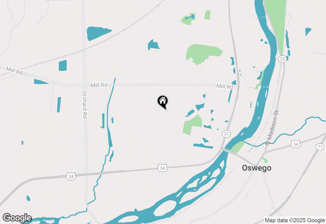 Map of 338 Millstream Lane, Oswego, IL 60543