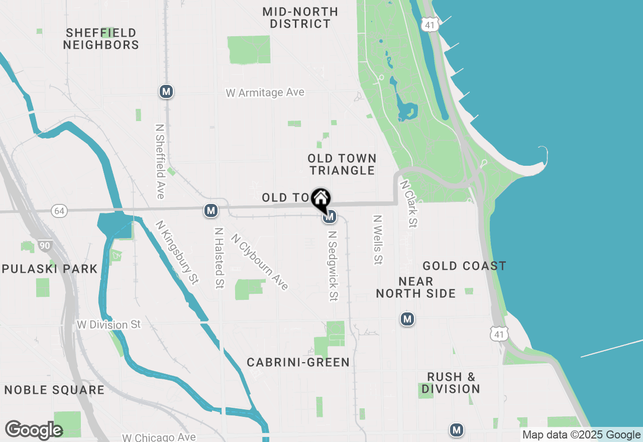 Map of 1529 N Hudson Avenue #1, Chicago, IL 60610