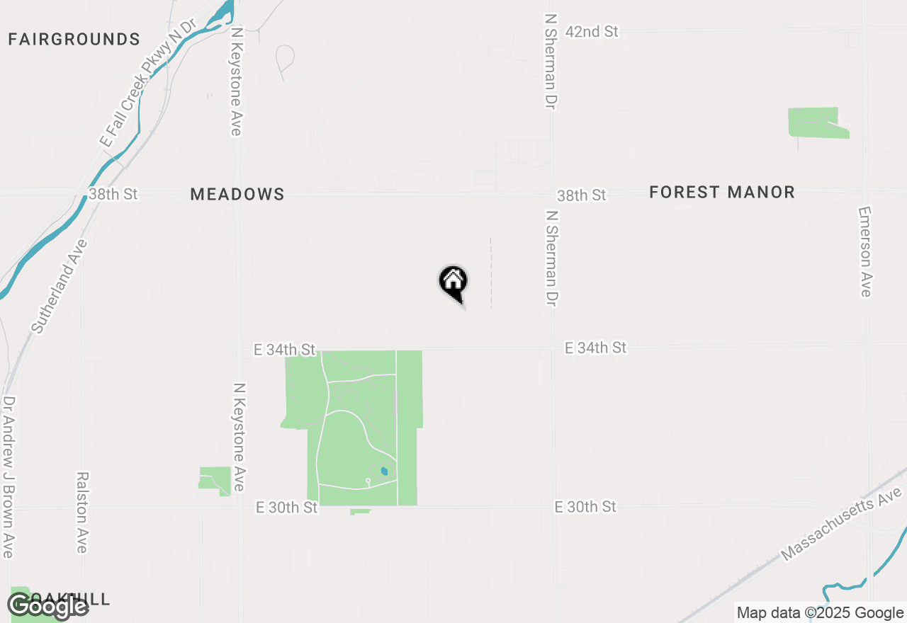 Map of 3454 Adams Street, Indianapolis, IN 46218