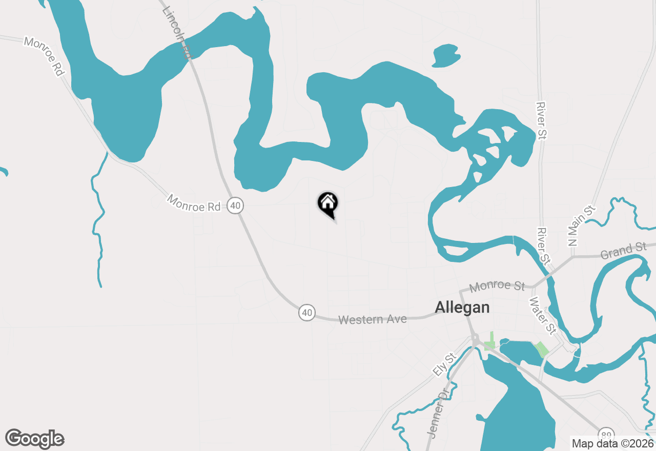 Map of 362 N Sherman Street, Allegan, MI 49010