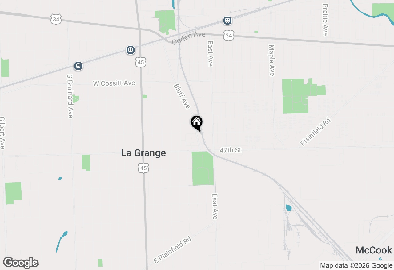 Map of 412 Bluff Avenue, La Grange, IL 60525