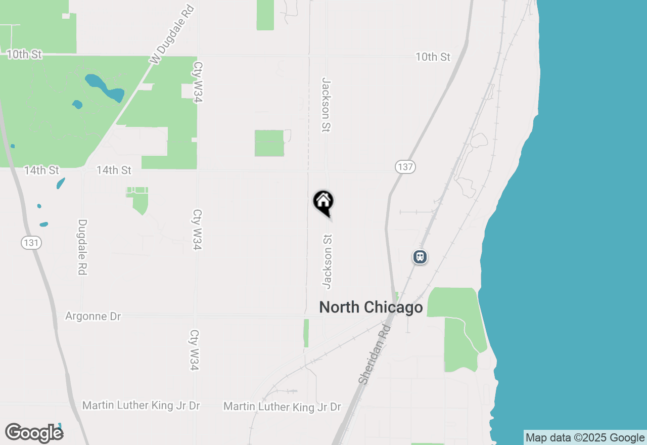 Map of 1542 Jackson Street, North Chicago, IL 60064