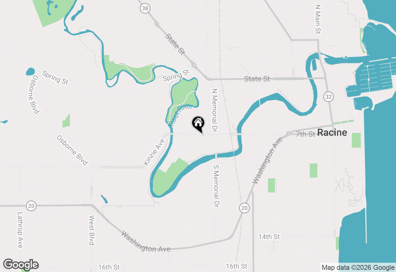 Map of 1615 W 6th St, Racine, WI 53404