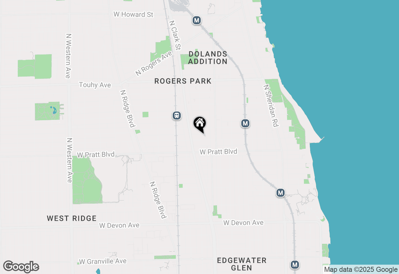 Map of 1652 W Farwell Avenue #2K, Chicago, IL 60626