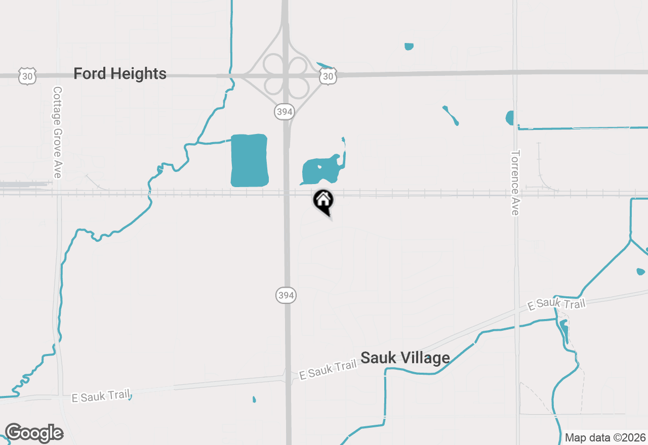 Map of 1618 Constance Avenue, Sauk Village, IL 60411