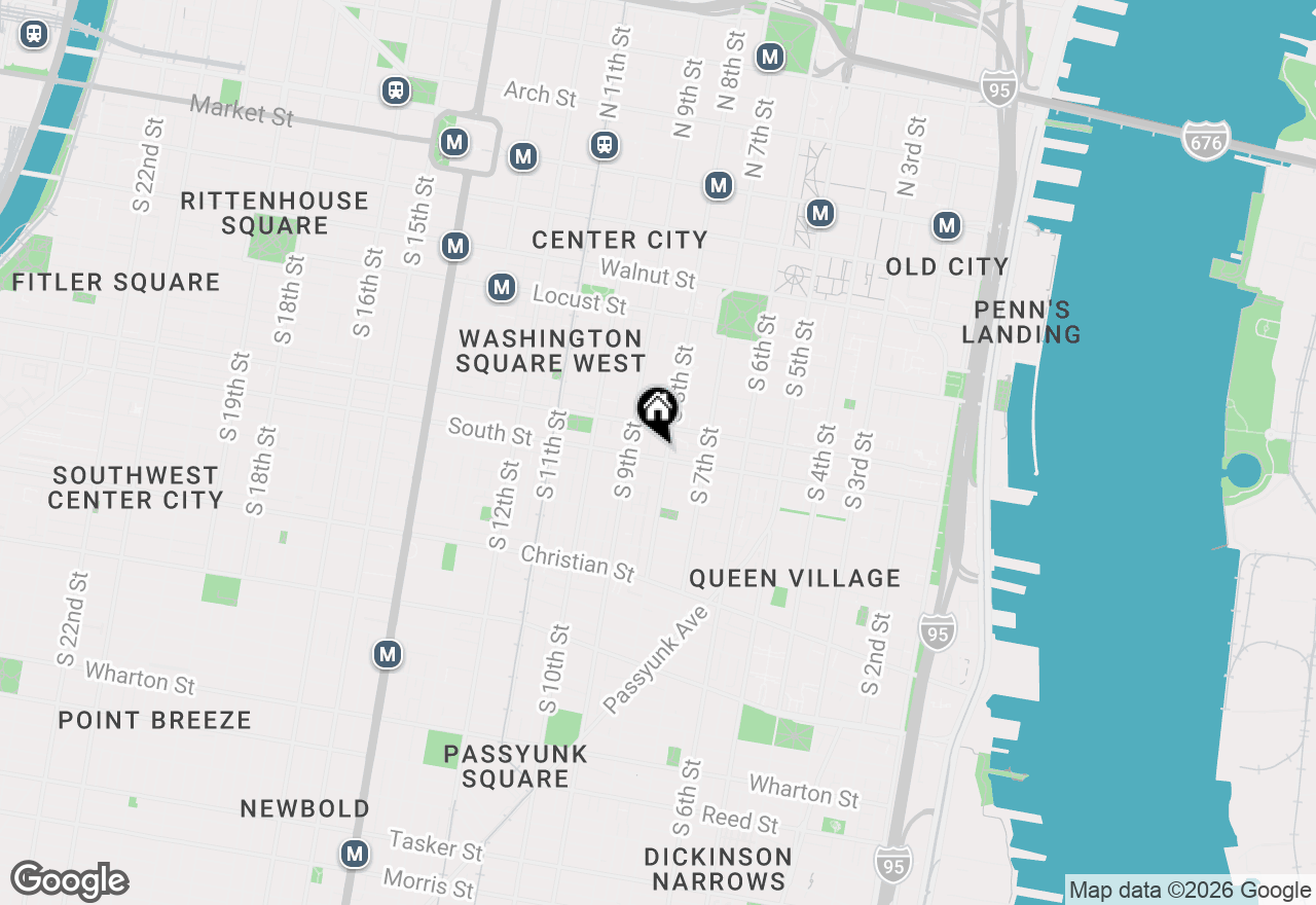 Map of 801 South Street #H, Philadelphia, PA 19147