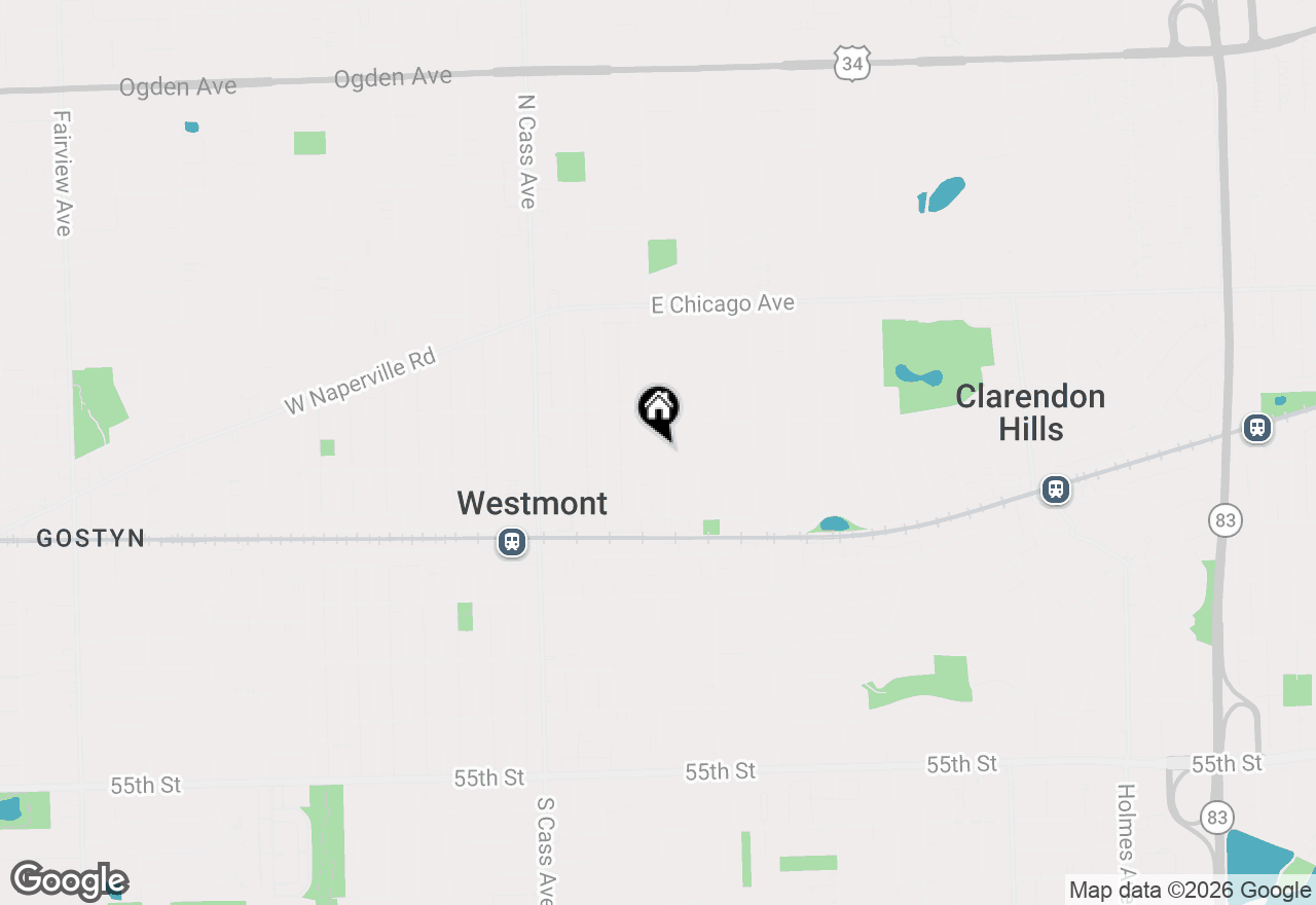 Map of 116 Hiawatha Drive, Clarendon Hills, IL 60514