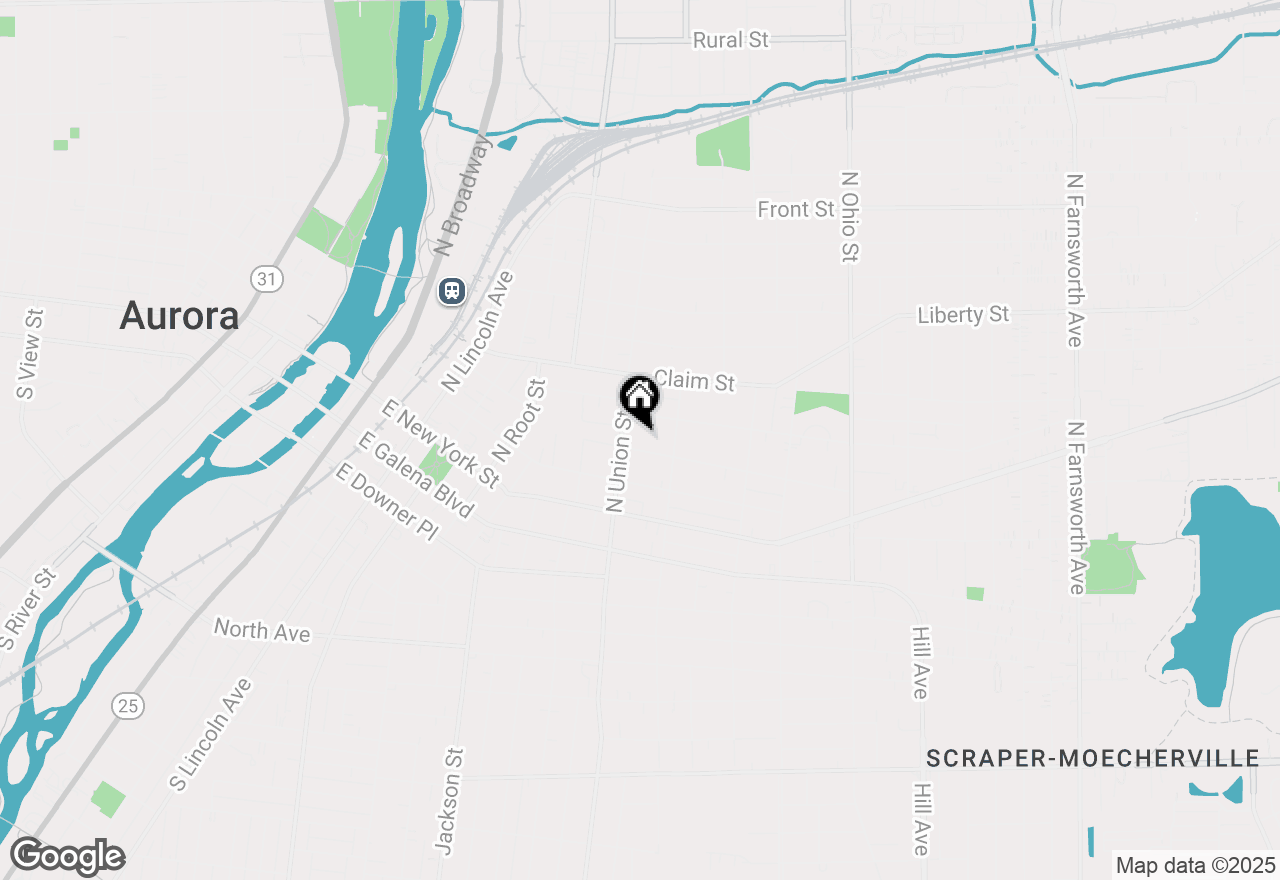 Map of 712 Fulton Street #1R, Aurora, IL 60505