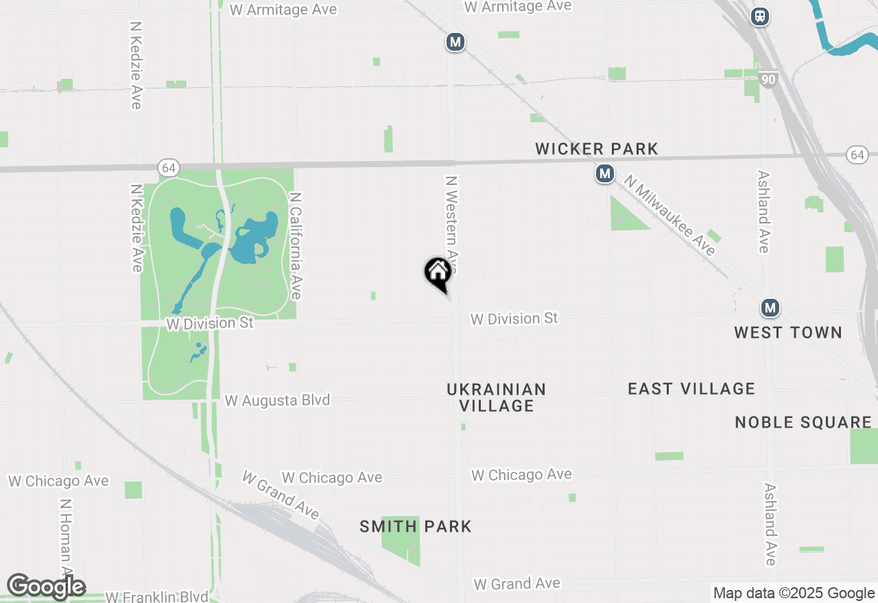 Map of 1227 N Artesian Street, Chicago, IL 60622