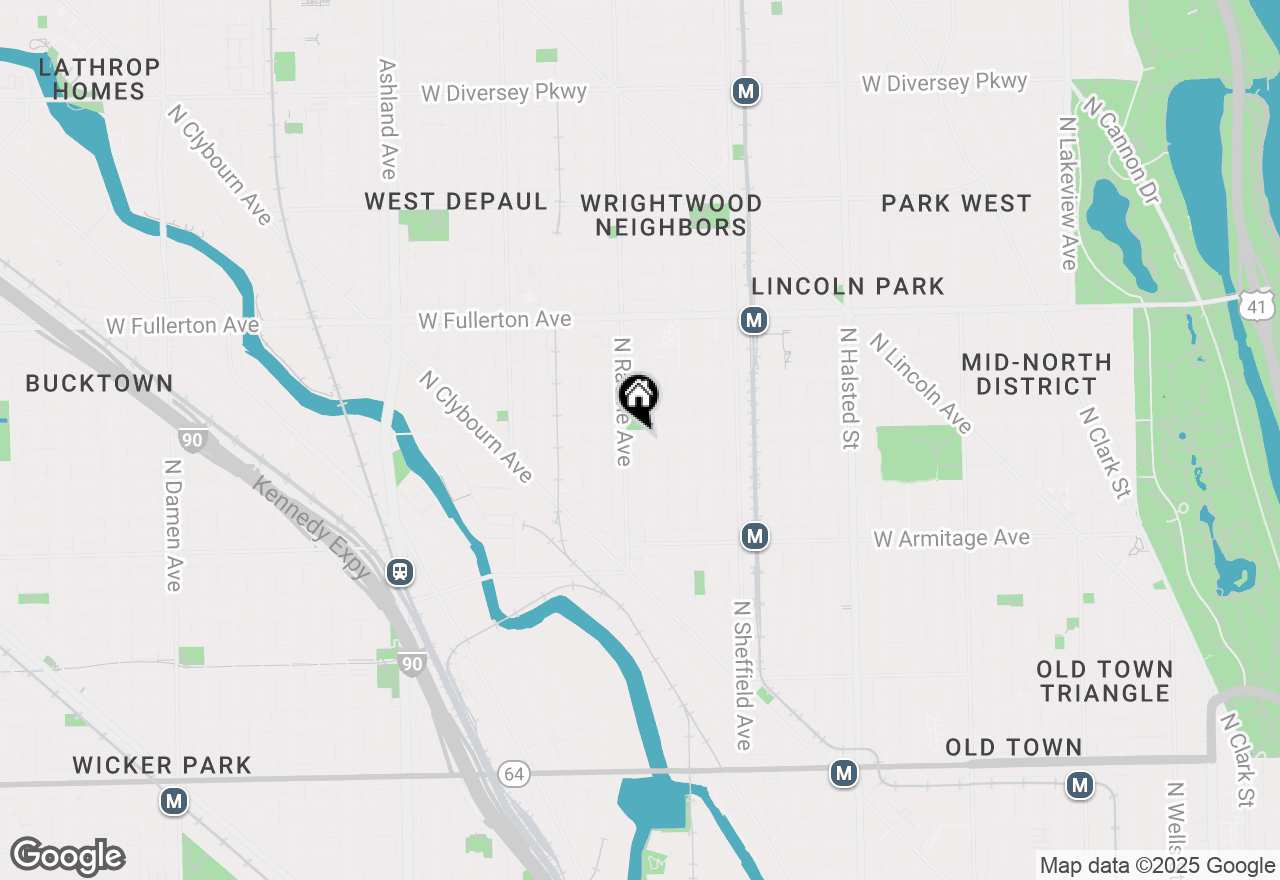 Map of 1147 W Webster Avenue, Chicago, IL 60614