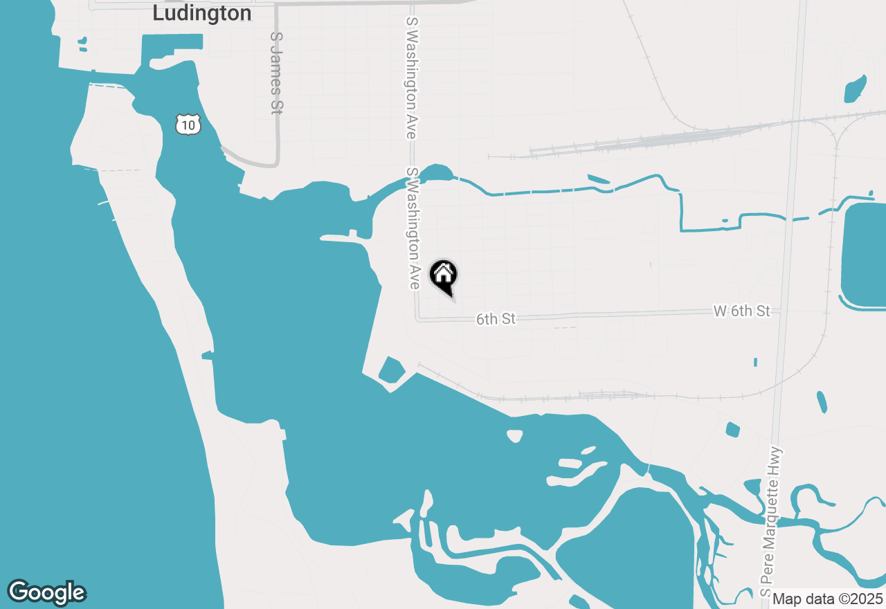 Map of 202 5th Street, Ludington, MI 49431