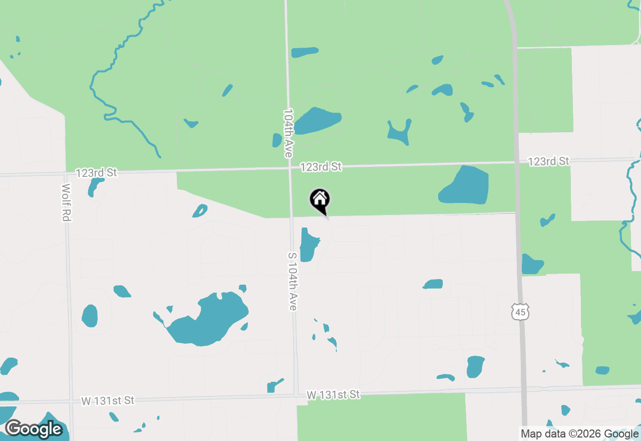 Map of 10305 W 125th Street, Palos Park, IL 60464