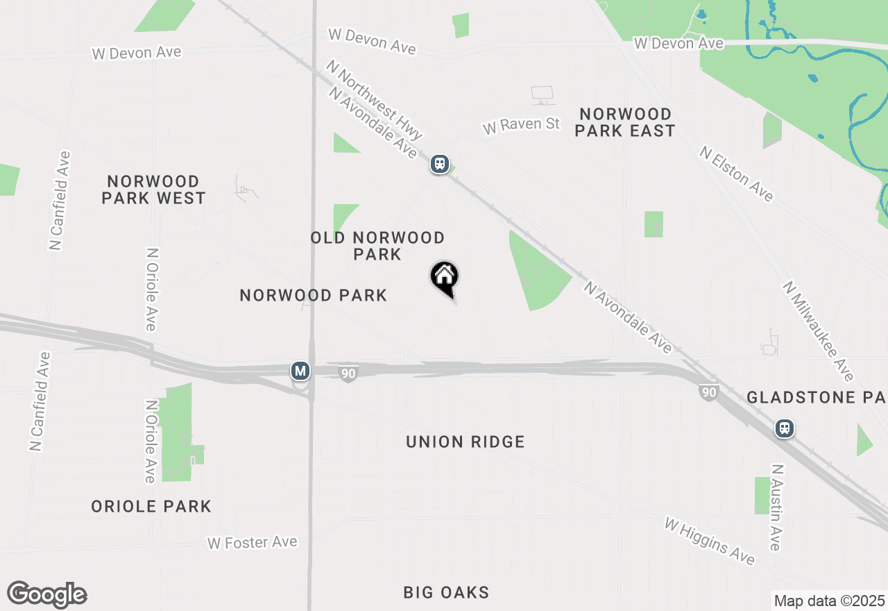 Map of 6828 W Hurlbut Street, Chicago, IL 60631