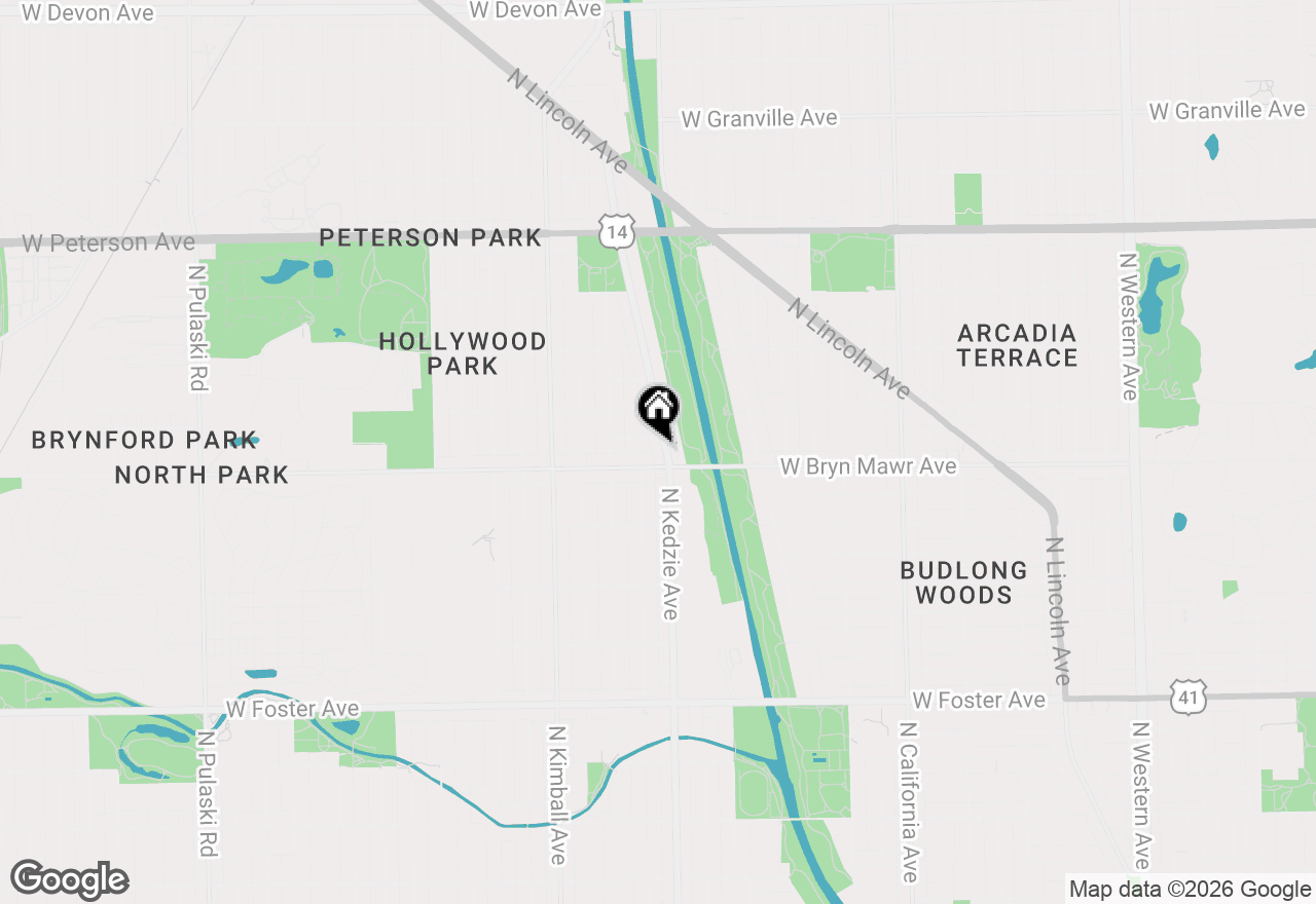 Map of 5614 N Jersey Avenue #3, Chicago, IL 60659