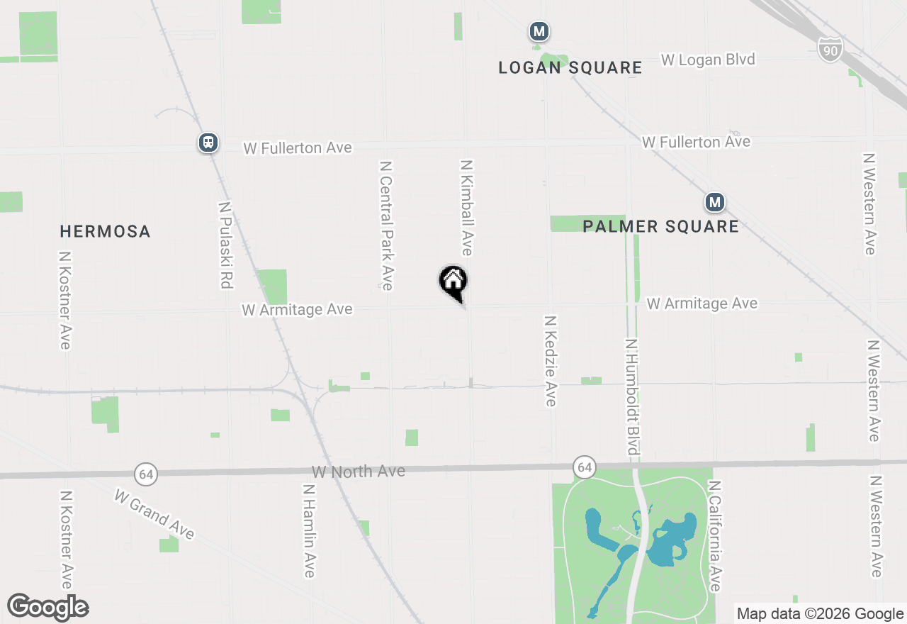 Map of 3421 W Armitage Avenue #1F, Chicago, IL 60647