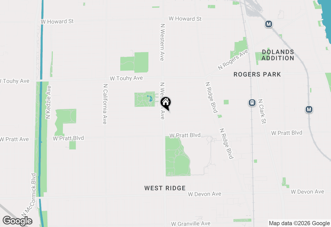 Map of 6951 N Western Avenue #F, Chicago, IL 60645