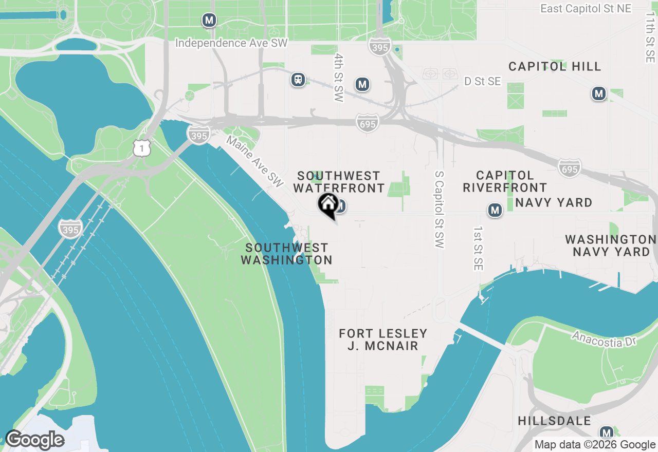 Map of 1245 4th Street Sw #110-E, Washington, DC 20024