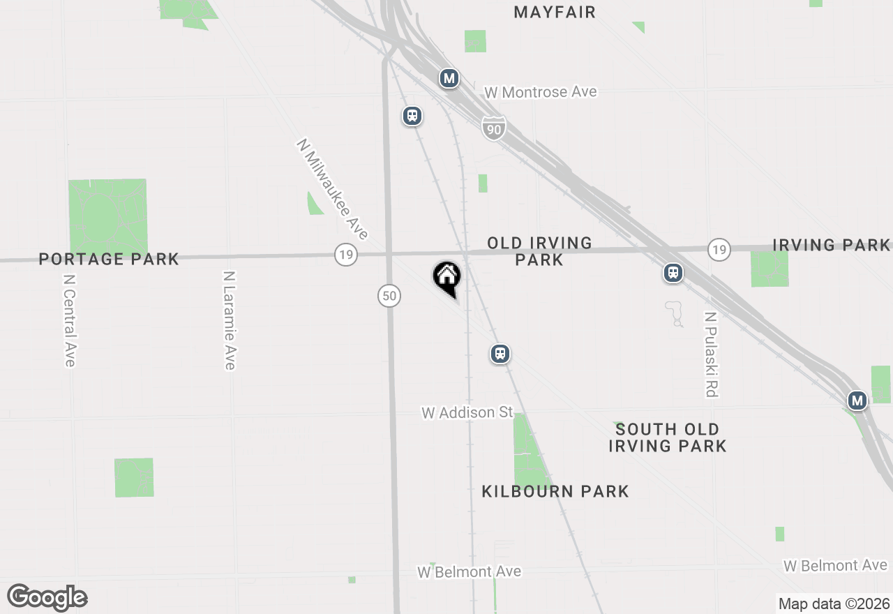 Map of 3860 N Milwaukee Avenue, Chicago, IL 60641