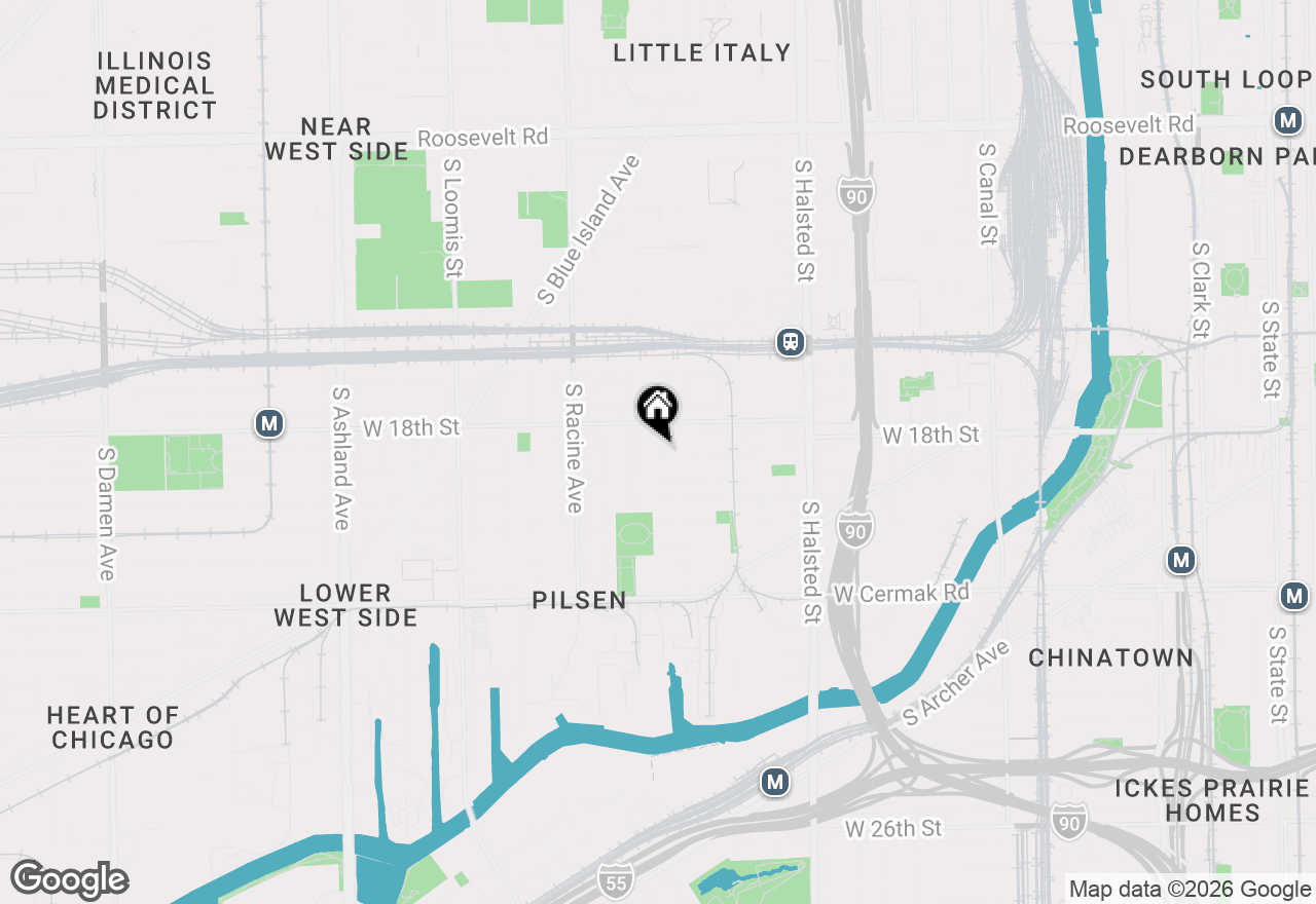 Map of 1829 S Carpenter Street #1, Chicago, IL 60608