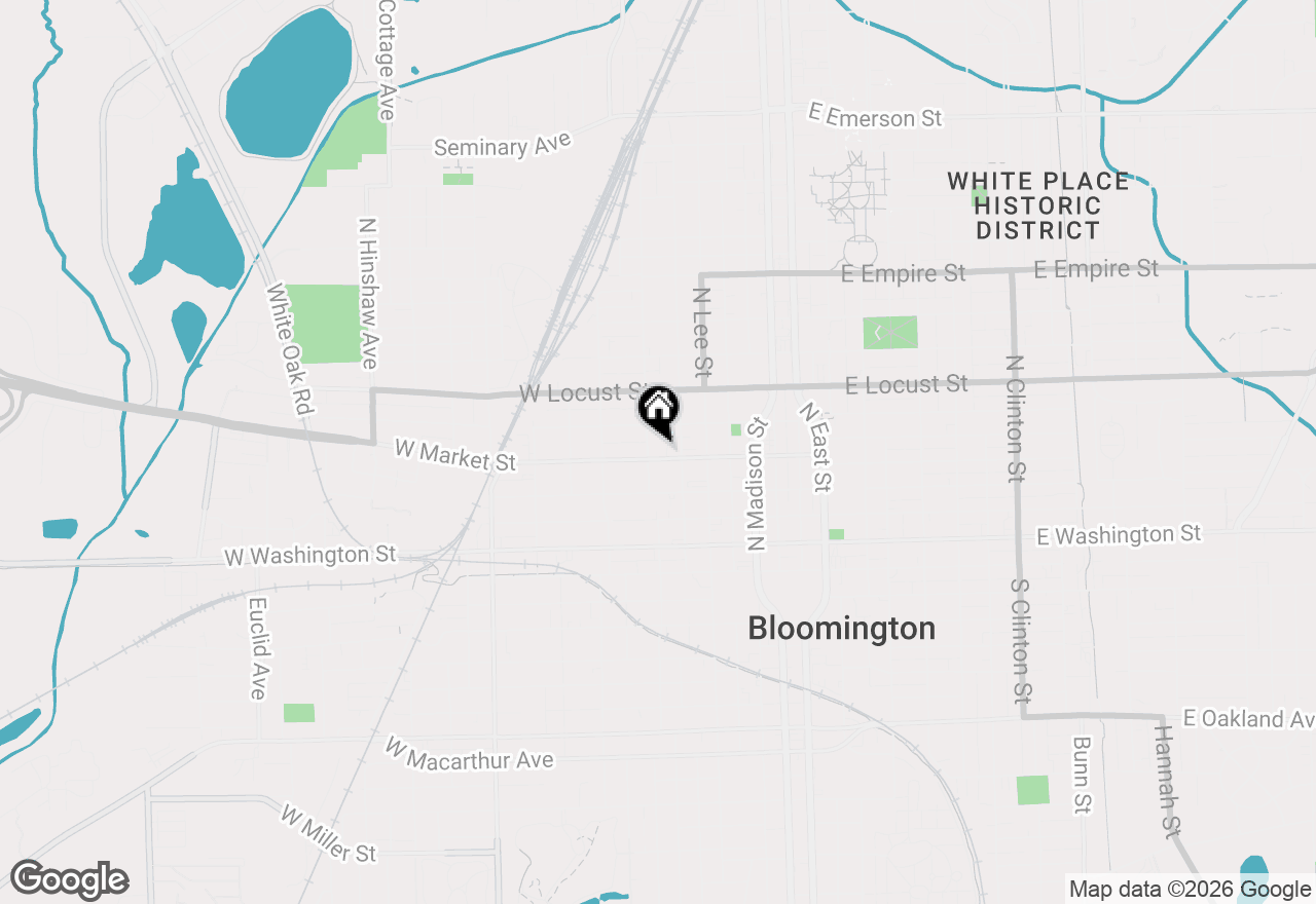 Map of 609 W Market Street, Bloomington, IL 61701