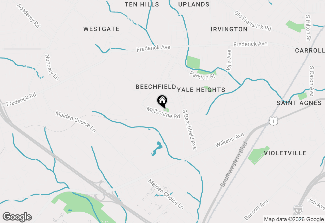 Map of 4786 Melbourne Road, Baltimore, MD 21229