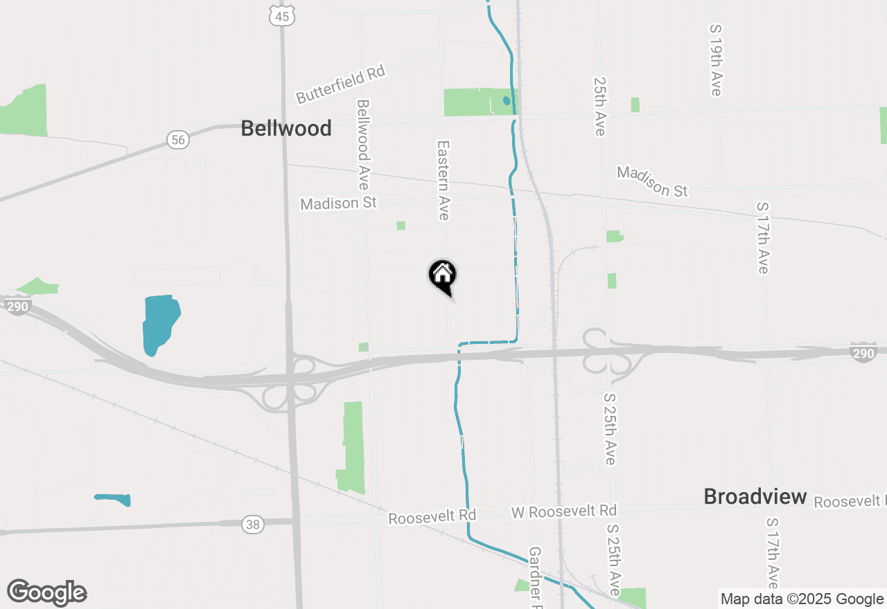 Map of 1032 Eastern Avenue, Bellwood, IL 60104