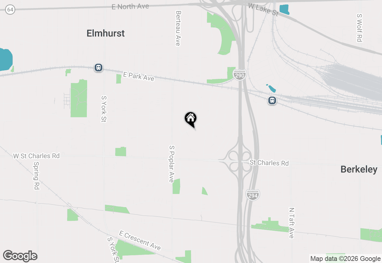 Map of 360 E Huntington Lane, Elmhurst, IL 60126