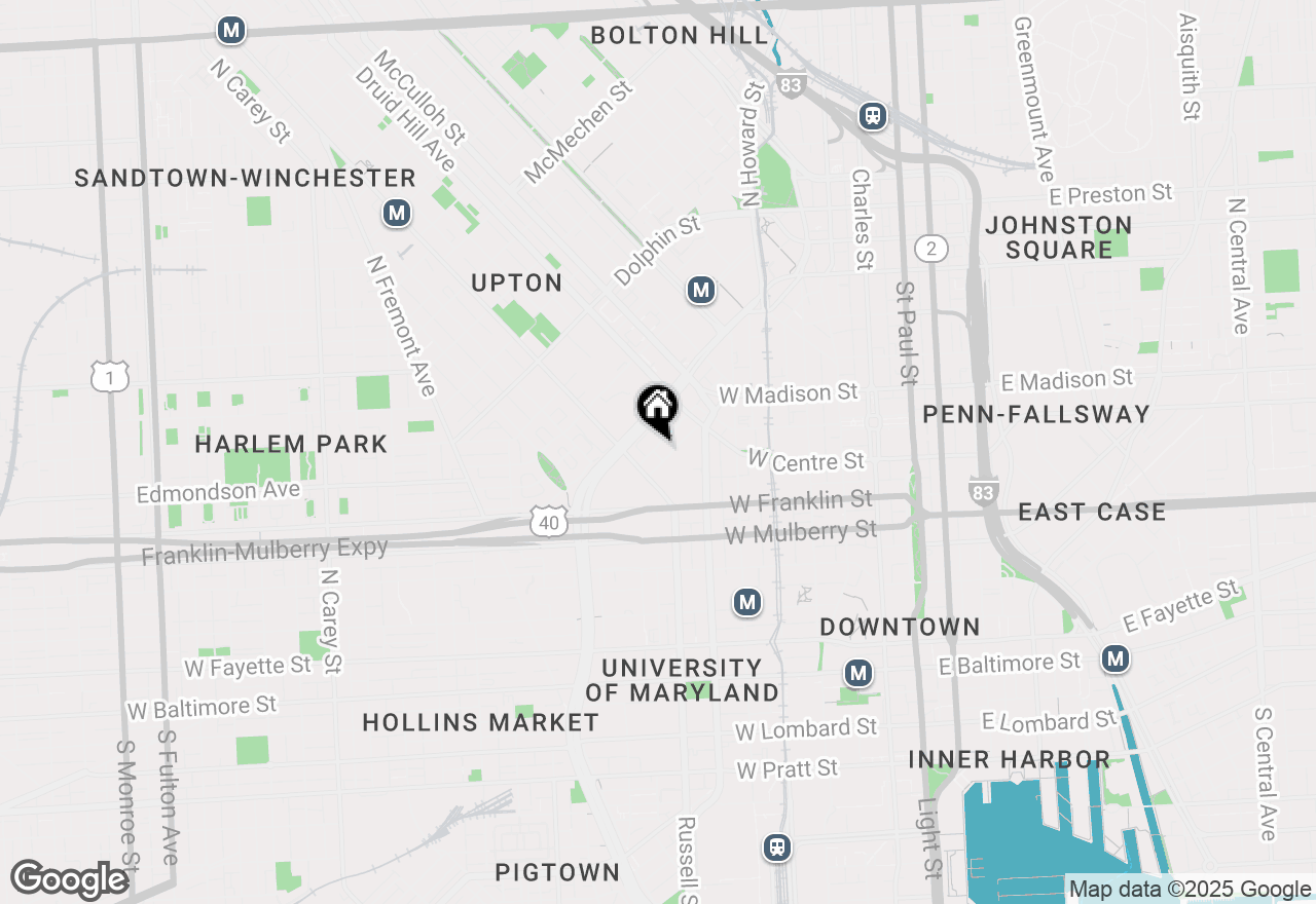 Map of 713 Tessier Street, Baltimore, MD 21201