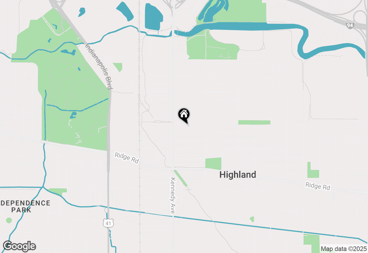 Map of 2836 Laporte Street, Highland, IN 46322