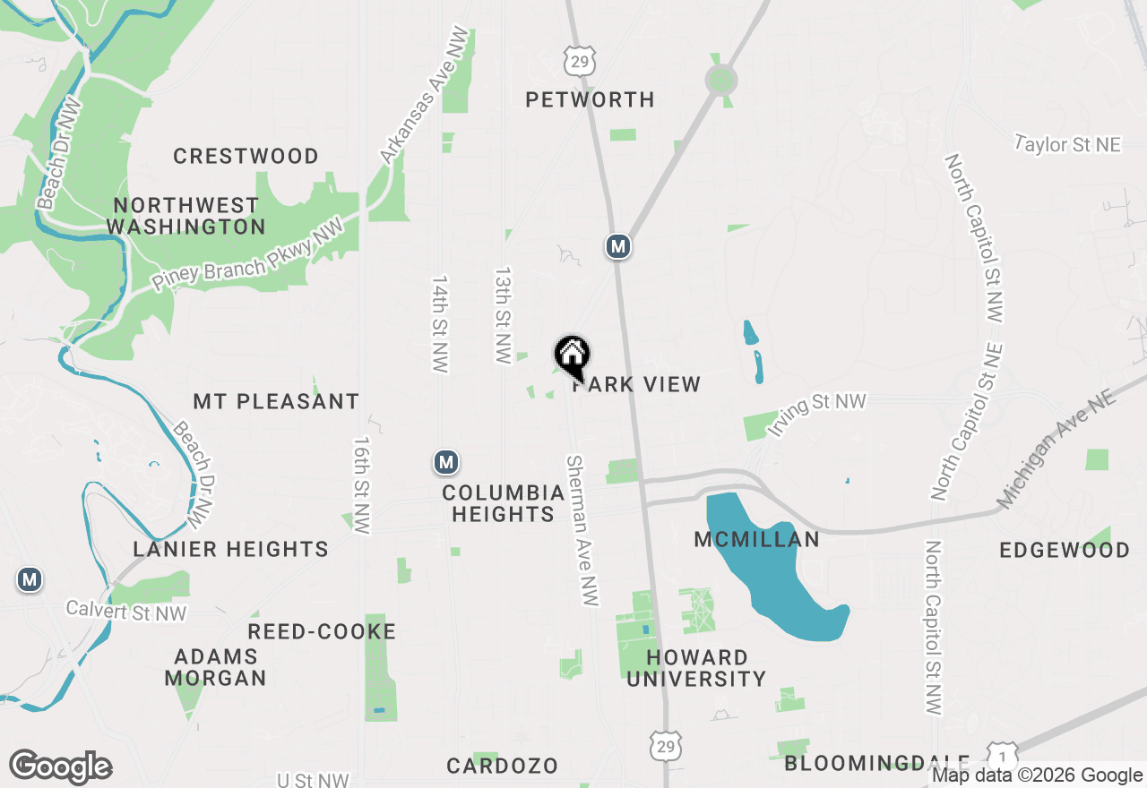 Map of 3323 Sherman Avenue Nw, Washington, DC 20010